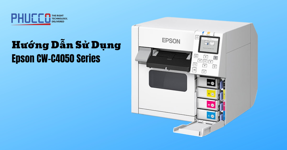 epson cw-c4050 | cài đặt máy và lắp đặt mực in | Phúc Cơ