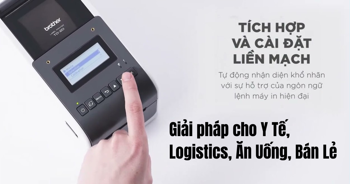 máy in nhãn brother td-2300 series | giải pháp cho y tế, logistics, ăn uống, bán lẻ | Phúc Cơ