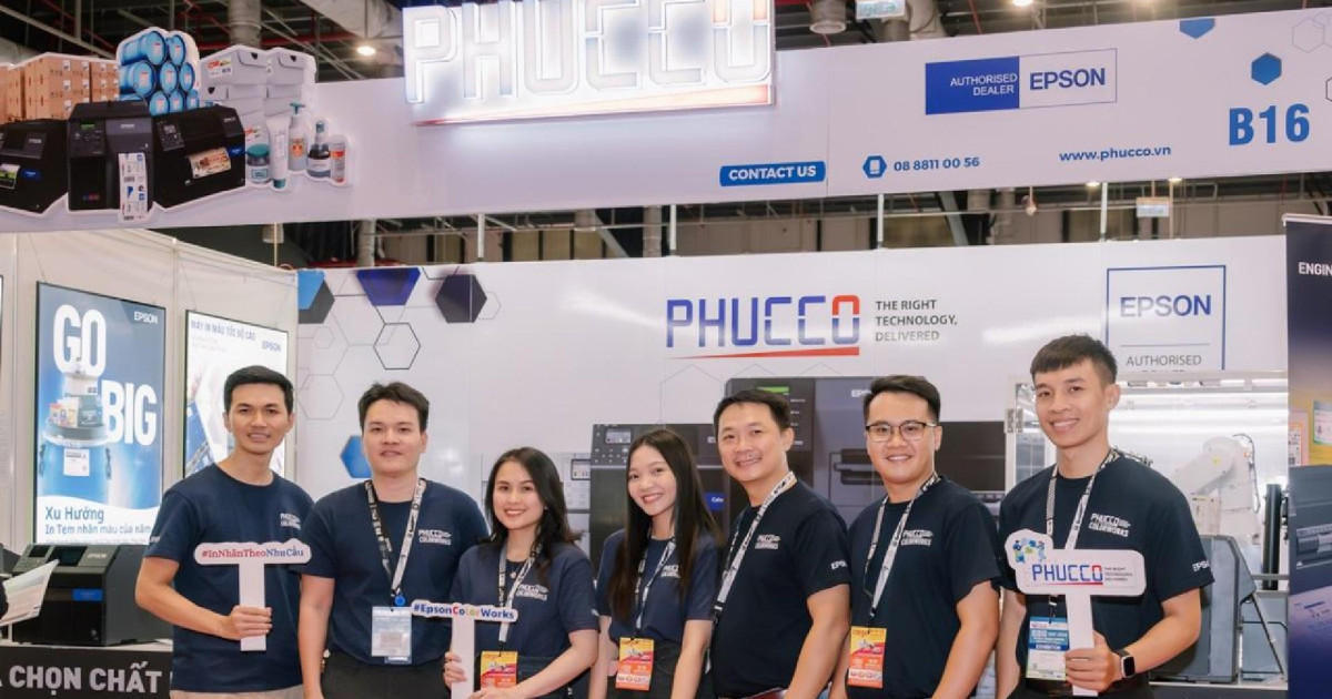 phúc cơ mang đến công nghệ in tem nhãn từ epson colorworks & cánh tay robot tại vwas việt nam 2024 | Phúc Cơ