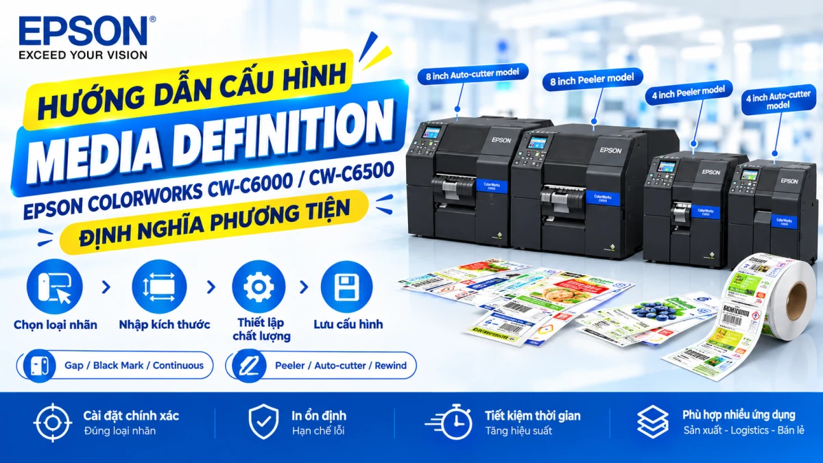 Epson Cw-C6050A & Cw-C6550A - Hướng Dẫn Cài Driver Chi Tiết Và Setup Khổ In | Phúc Cơ