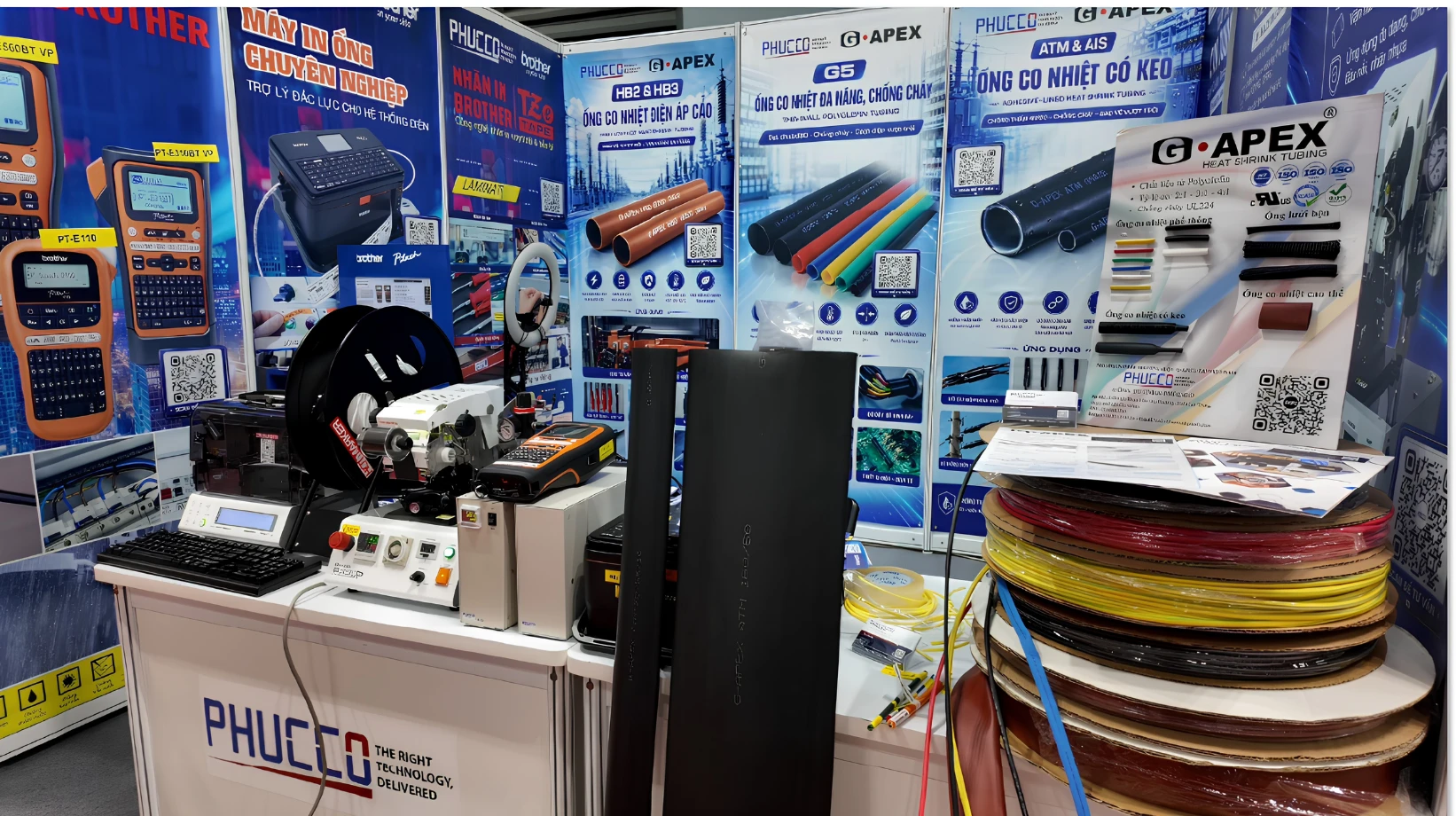 Máy in Brother, Hotmaker, ống co G-Apex