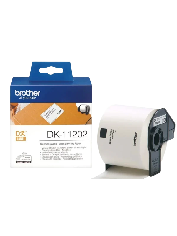 Brother DK-11202, 62mm x 100mm x 300 nhãn, nhãn bế, giấy decal | Phúc Cơ