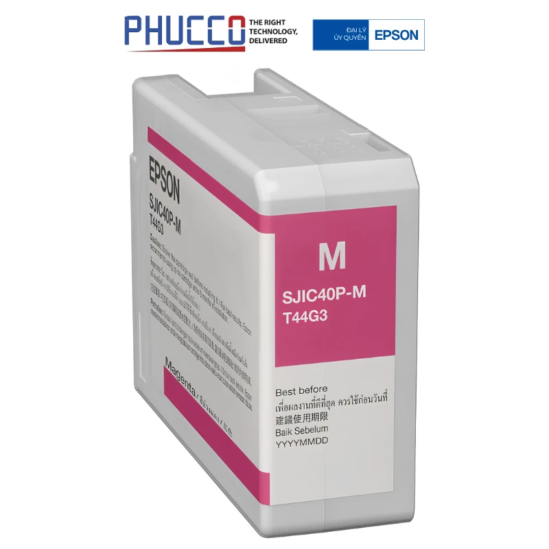 Mực in Epson SJIC46P-M Magenta Ink Cartridge - Dùng Cho Máy In Epson ColorWorks C4050 -C13T52R100 | Phúc Cơ