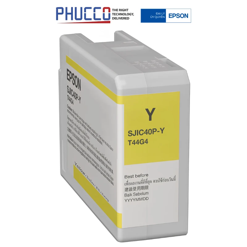 Mực in Epson SJIC46P-Y Yellow Ink Cartridge - Dùng Cho Máy In Epson ColorWorks C4050 -C13T52R100 | Phúc Cơ