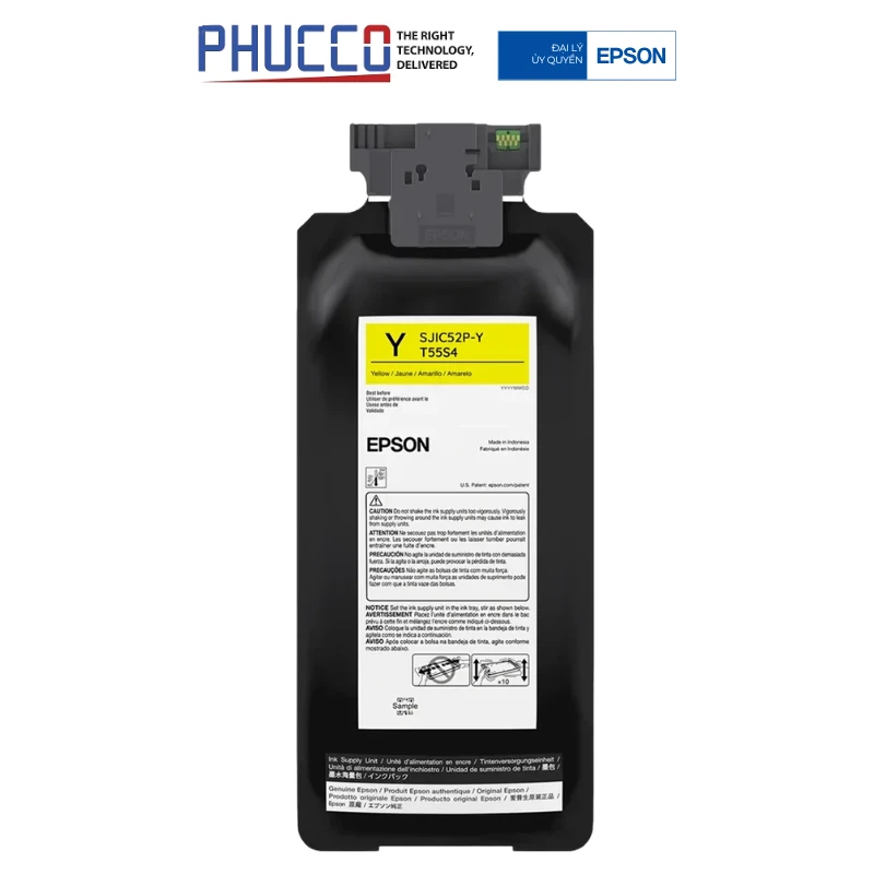 Mực in Epson SJIC47P-Y Yellow Ink Cartridge - Dùng Cho Máy In Epson ColorWorks C8050 -C13T55S100 | Phúc Cơ
