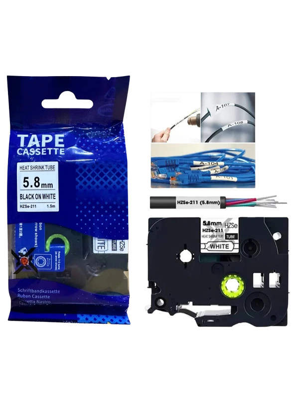 Ống co nhiệt HZSe-211, khổ 6mm x 1,5m, cáp 1.7-3.2mm, màu trắng | Phúc Cơ