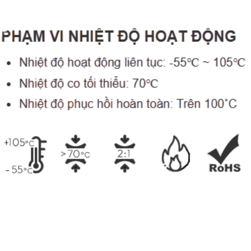 G1 - Ống Co Nhiệt Trong Suốt – Không Chất Chống Cháy