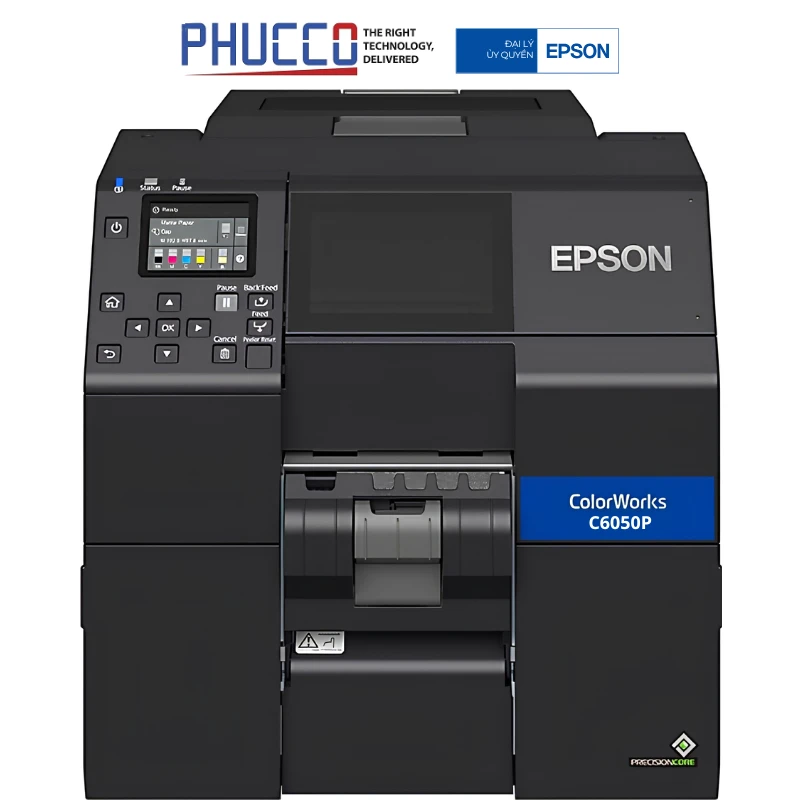 Máy In Nhãn Màu Epson Colorworks C6050P (P/N:c31Ch76206E1)