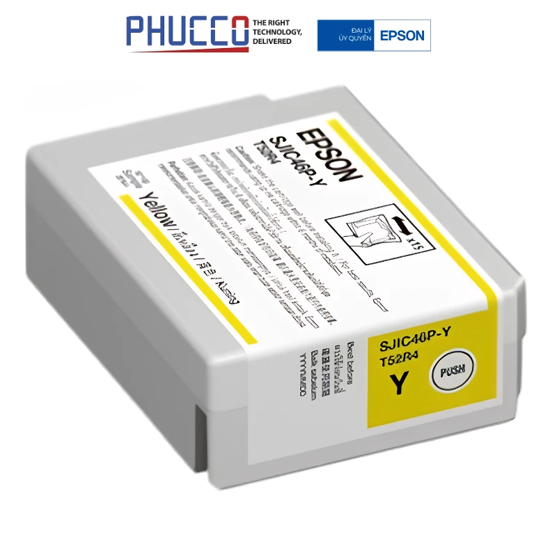 Mực In Epson Sjic40P-Y Yellow Ink Cartridge - Dùng Cho Máy In Epson Colorworks C6050/6550 Series - C13T44G100