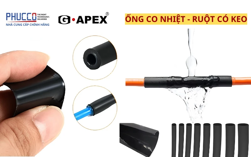 Ống co nhiệt thành ruột có keo, chống thấm