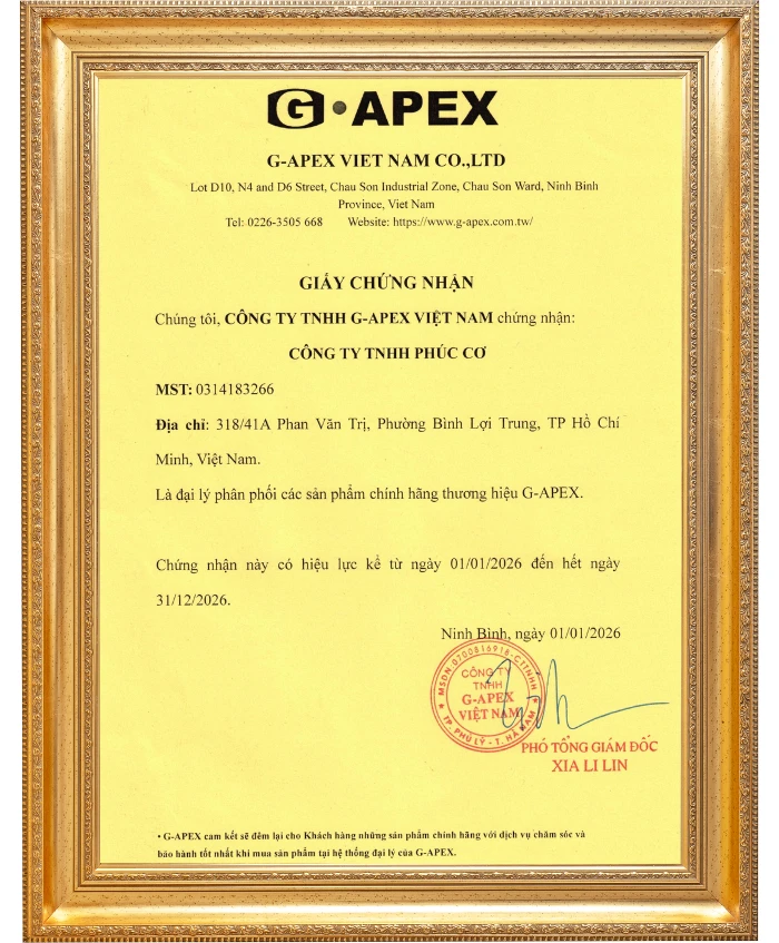 Chứng nhận G-Apex