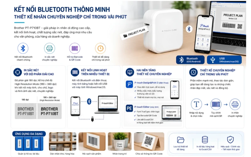 Kết nối Bluetooth & USB