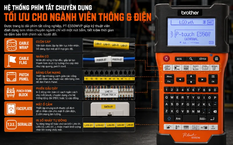 Hệ thống phím tắt chuyên dụng tối ưu cho ngành viễn thông & điện