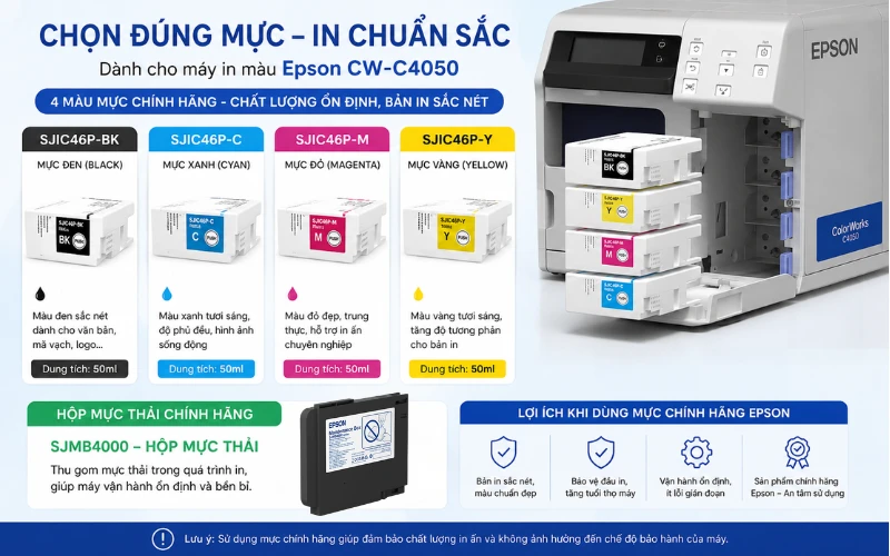 Máy In Nhãn Màu Epson Colorworks C4050