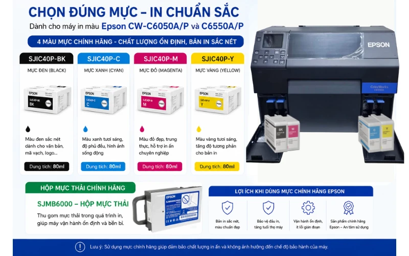 Máy In Nhãn Màu Epson Colorworks C6550A