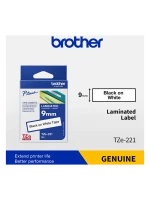 Brother Tze-221, Khổ 9Mm, Dài 8M, Black On White, Chống Thấm Nước