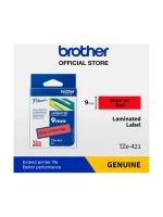 Brother Tze-421, Khổ 9Mm, Dài 8M, Black On Red, Chống Thấm Nước