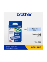 Brother Tze-521, Khổ 9Mm, Dài 8M, Black On Blue, Chống Thấm Nước