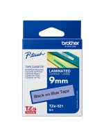 Brother Tze-521, Khổ 9Mm, Dài 8M, Black On Blue, Chống Thấm Nước
